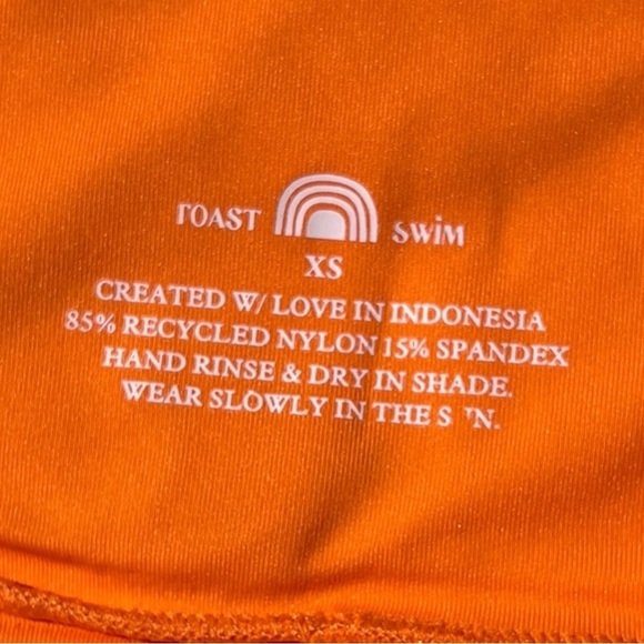 🌻NEW w.Tags Free People x Toast Orange Signature Banded Waist Bikini Bottom XS - Picture 6 of 13